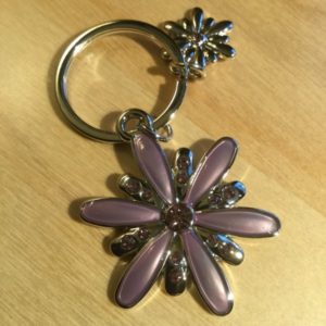 Purple Flowers with White Diamonds Glitz Key Charm CH204 – Retail Price Shown Below