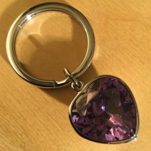Purple Crystal Heart Deluxe Charm CH129 – Retail Price Shown Below